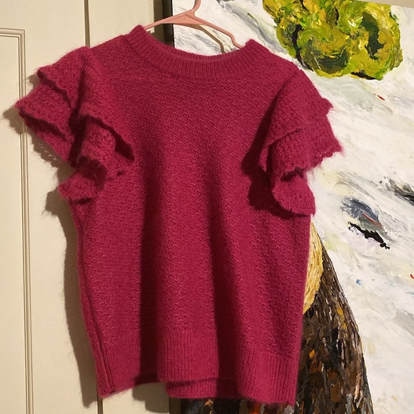Sezane Raspberry Ilda Jumper Sweater - Picture 5 of 7